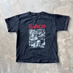 Vintage 2003 Rancid Let's Go Machete T-Shirt Black Short Sleeve Punk Band Tee S